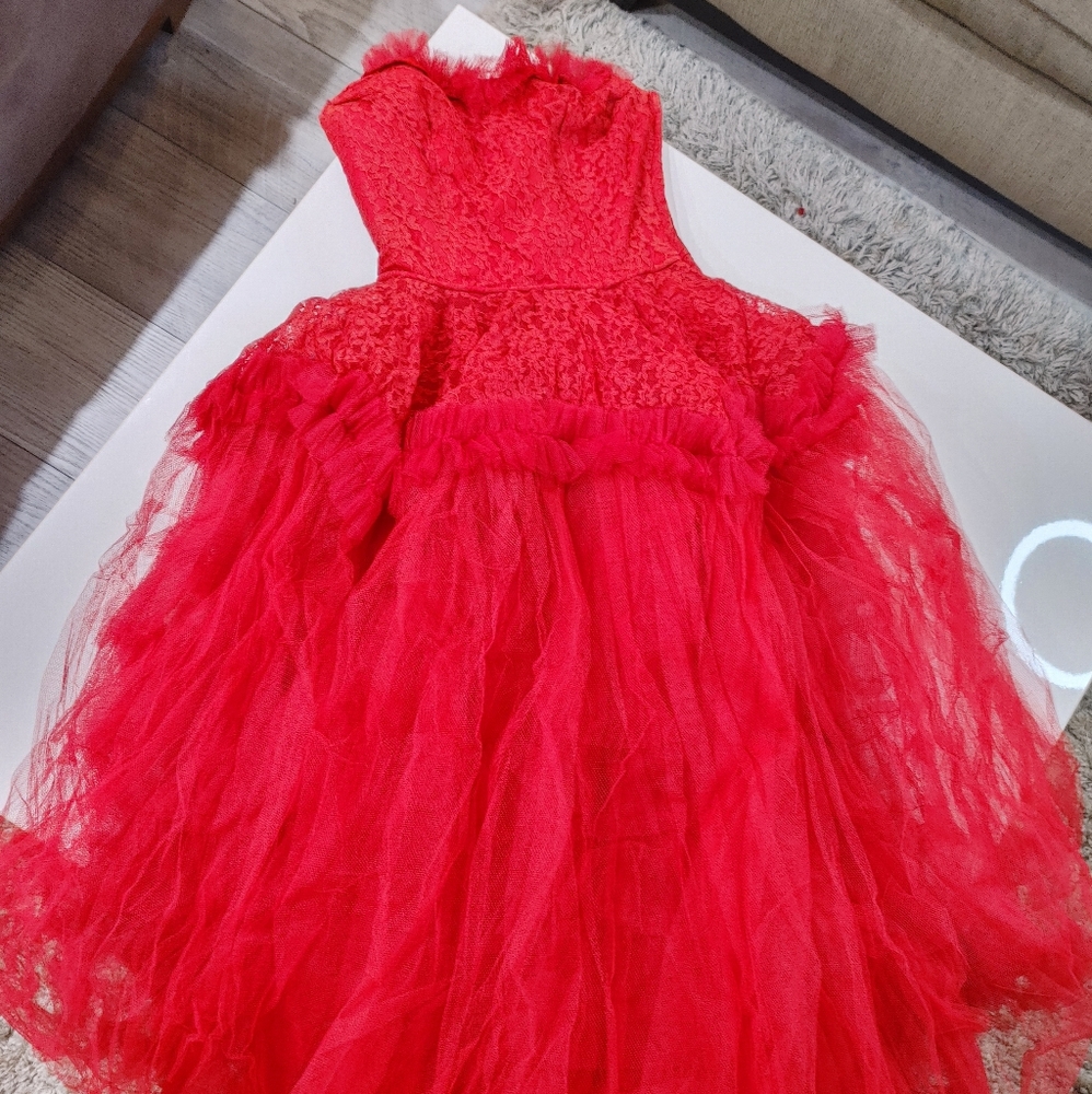 Vintage 50s Red Lace Dress for Prom or Cosplay